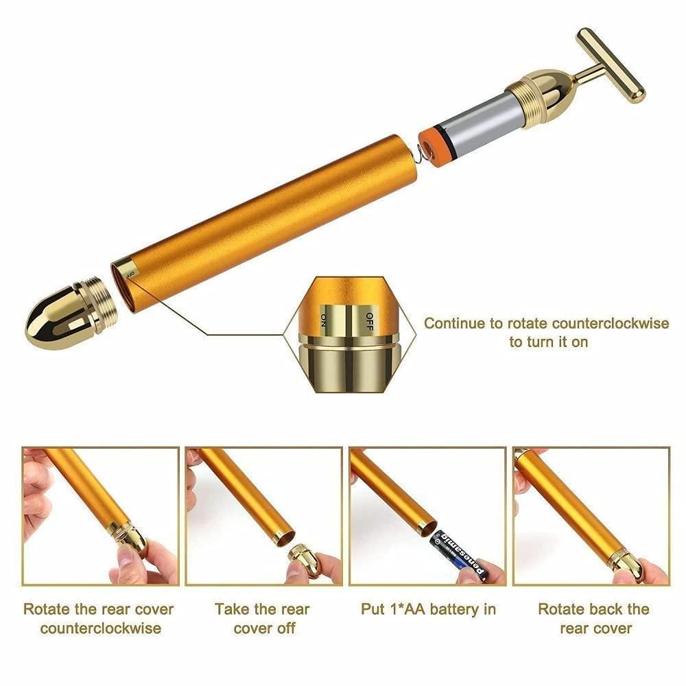 🔥 HOT SALE 🔥 24K Gold Facial Massager – Instant Lift & Youthful Glow 🌟50% OFF🌟🌟