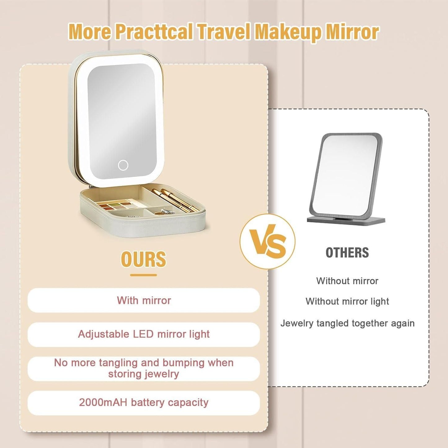 Jewellery Box with LED Mirror