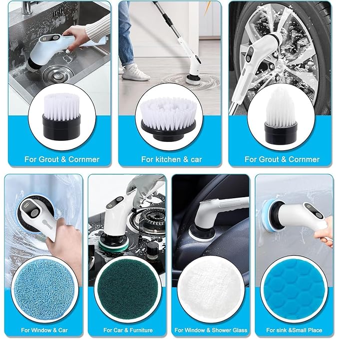 9-in-1 Electric Spin Scrubber