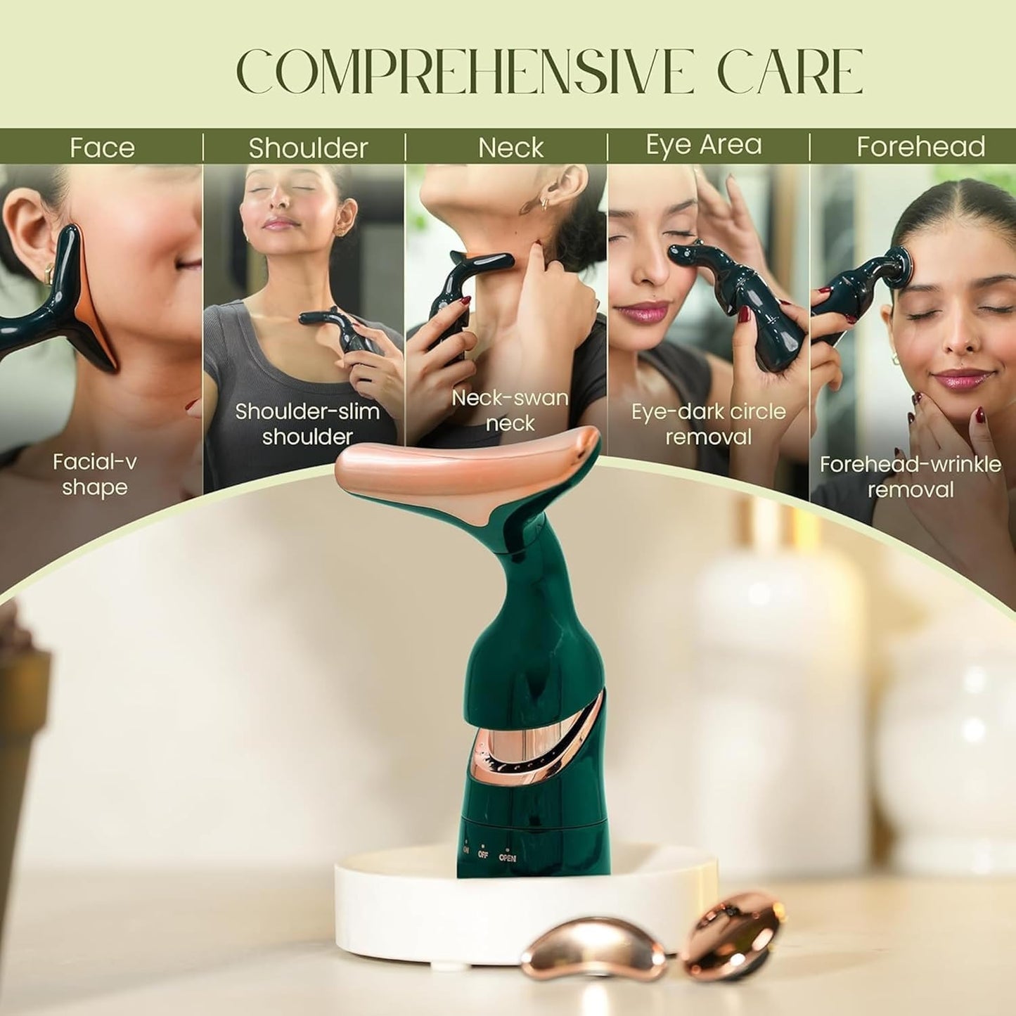 3-in-1 Face, Neck & Eyes Massager©