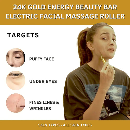 🔥 HOT SALE 🔥 24K Gold Facial Massager – Instant Lift & Youthful Glow 🌟50% OFF🌟🌟